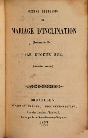 Fernand Duplessis ou mémoires d'un mari, 3