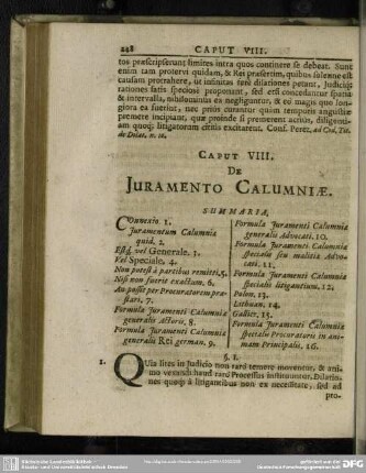 Caput VIII. De Juramento Calumniae