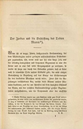 Der Jordan und die Beschiffung des Todten Meeres : ein Vortrag im wissenschaftlichen Vereine zu Berlin