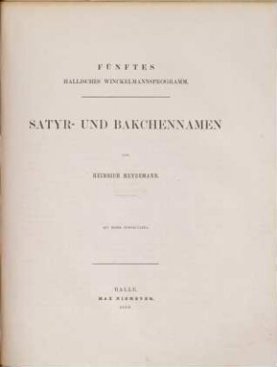 Satyr- und Bakchennamen