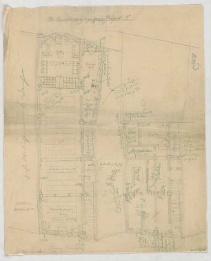 Thiersch, August ; Nürnberg (Bayern); Kath. - Apostolische Kirche, Projekt - Grundrisse