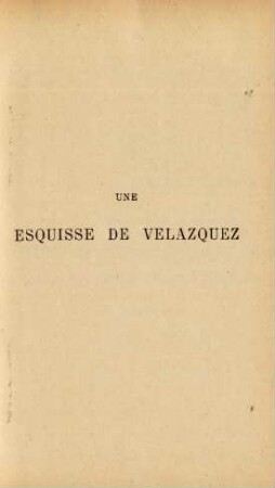 Une Esquisse De Velazquez