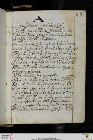 Directorium divini officii per litteram dominicalem