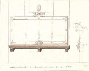Gärtner, Friedrich von; Gedenktafel - Ansicht, Schnitt
