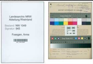 Entnazifizierung Anna Foesgen , geb. 26.10.1919 ()
