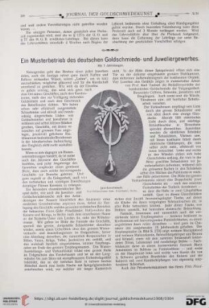 Ein Musterbeispiel des deutschen Goldschmiede- und Juweliergewerbes