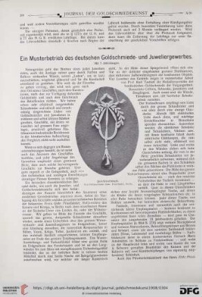 Ein Musterbeispiel des deutschen Goldschmiede- und Juweliergewerbes