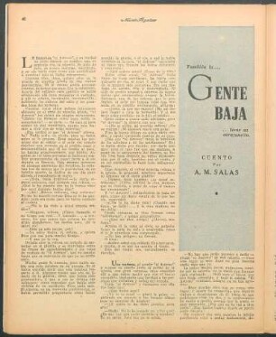 Gente baja : Cuento por A. M. Salas