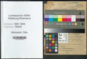 Entnazifizierung Otto Kleinstoll , geb. 05.10.1904 (Arzt)