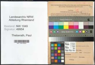 Entnazifizierung Paul Theberath , geb. 18.03.1905 (Vertreter)