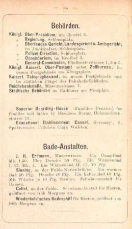 Bade-Anstalten.
