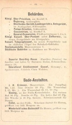 Bade-Anstalten.