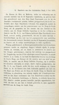 5. Resolutie van den Aziatischen Raad, 1 Oct. 1805