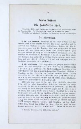 Zweiter Abschnitt. Die fränkische Zeit