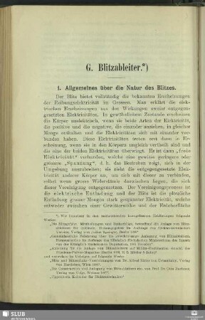 G. Blitzableiter
