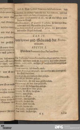 Cap. IV. Vom Syntaxi und Gebrauch der Pronominum.