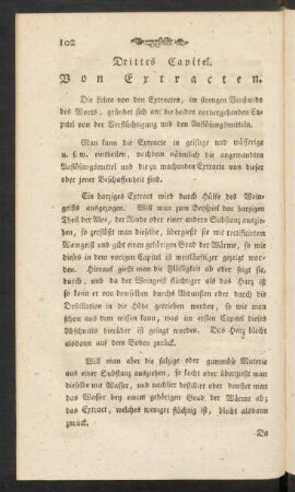 Drittes Kapitel. Von Extracten