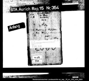 Die Dienst- und Besoldungsverhältnisse der Amtsvögte und -untervögte im Amt Weener