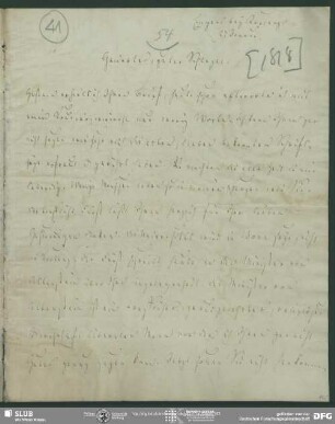 Eigenh. Brief von Johann Ferdinand Koreff an August Wilhelm von Schlegel, Engers, 27.01.1818