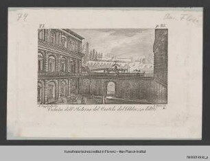Vedute pittoresche della Toscana, Band 1 : Vedute des Innenhofes des Palazzo Pitti in Florenz