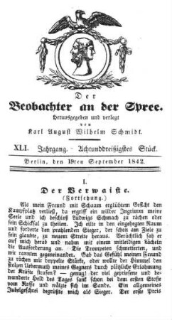 38. Stueck, 19. September 1842