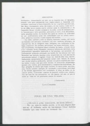 Final de una velada