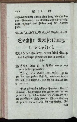 Sechste Abtheilung. - Siebende Abtheilung.