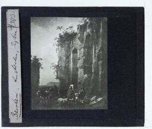 Berchem, Italienische Ruinen mit pastoraler Figurenstaffage (Amsterdam RM SK-A-680)