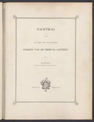 Nachtrag [1]: Proben von Buchdruck-Lettern aus der Schriftgiesserei
