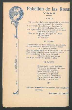 Pabellón de las rosas : Vals