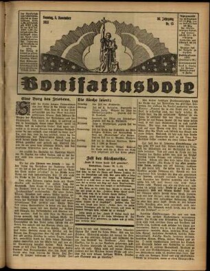 Erste Ausgabe vom Sonntag, den 05. November 1933.