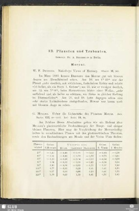 1 B. Planeten und Trabanten