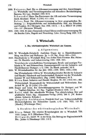 b. Struktur der Württembergischen Wirtschaft
