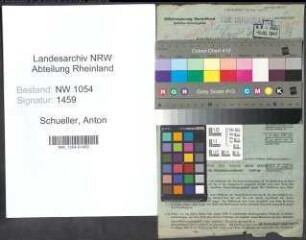 Entnazifizierung Anton Schueller , geb. 11.05.1890 (Bahnsekretaer)