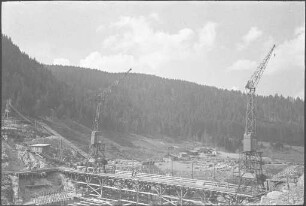 Bau der Albtalsperre bei St. Blasien