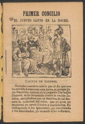 Primer concilio : el jueves santo en la noche