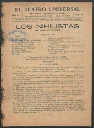 1921002500: Los nihilistas
