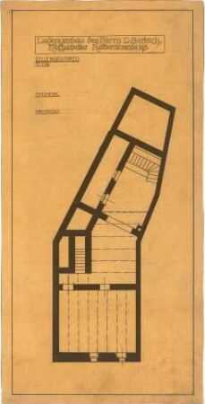 Billing, Hermann; Karlsruhe, Kaiserstr. 165; Geschäftshaus des Hofjuweliers Ludwig Bertsch, Umbau - Grundriss Keller