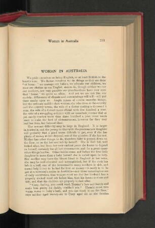 Woman in Australia.
