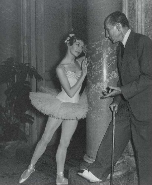 Marquis George de Cuevas mit Balletttänzerin