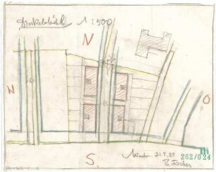 Fischer, Theodor; Dinkelsbühl; Generalbaulinienplan - Lageplan