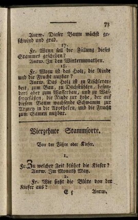 Vierzehnte Stammsorte. Von der Föhre oder Kiefer.