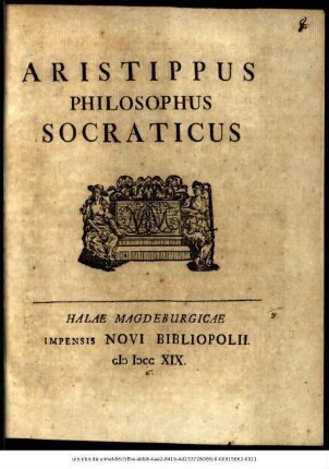 Aristippus Philosophus Socraticus