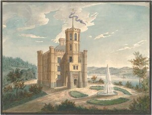 Riedel, Eduard; Berg / Starnberger See; Schloss - Perspektive