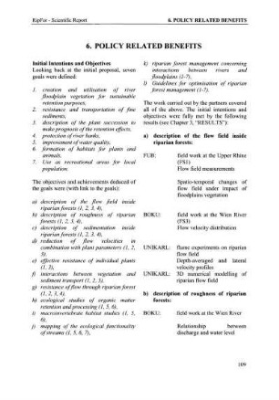 6. Policy related benefits