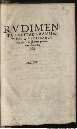 Rudimenta latinae grammatices