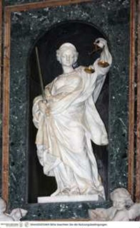 Grabmal des Neri Corsini junior (gest. 1770), Justitia und Putti