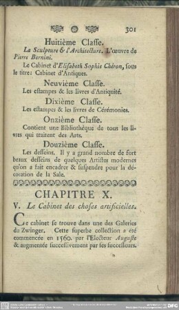Chapitre X. Le Cabinet des choses artificielles