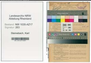 Entnazifizierung Karl Steinebach , geb. 19.01.1908 (Steiger)