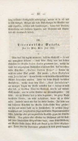30-42 Literarische Briefe : aus der Pfalz Mitte Juli 1851